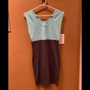 American apparel body con color block dress